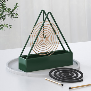 Summer Mosquito-Repellent Incense Tray Triangular Mosquito-Repellent Incense Rack Suspended Hanging Bottom Box Ash-Catching Creative Household Mosquito-Repellent Incense Box Incense Burner