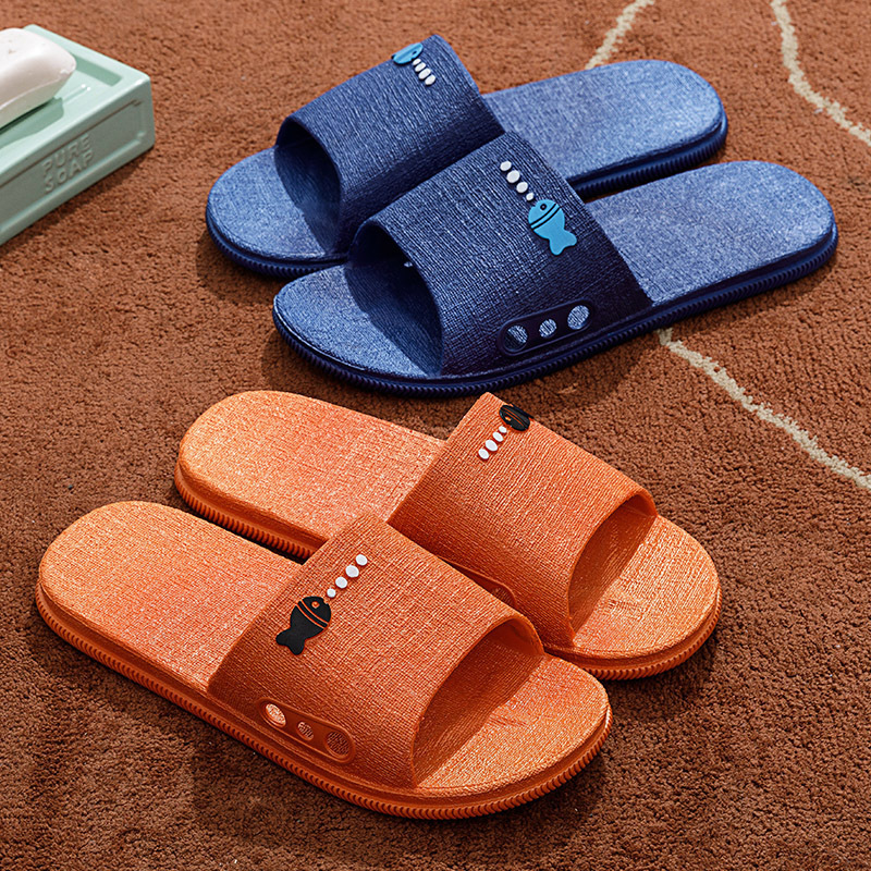 New Wholesale Home Slippers Women's Household Non-slip Bathroom Men's Hotel Homestay Couple's Cute Bath Slippers