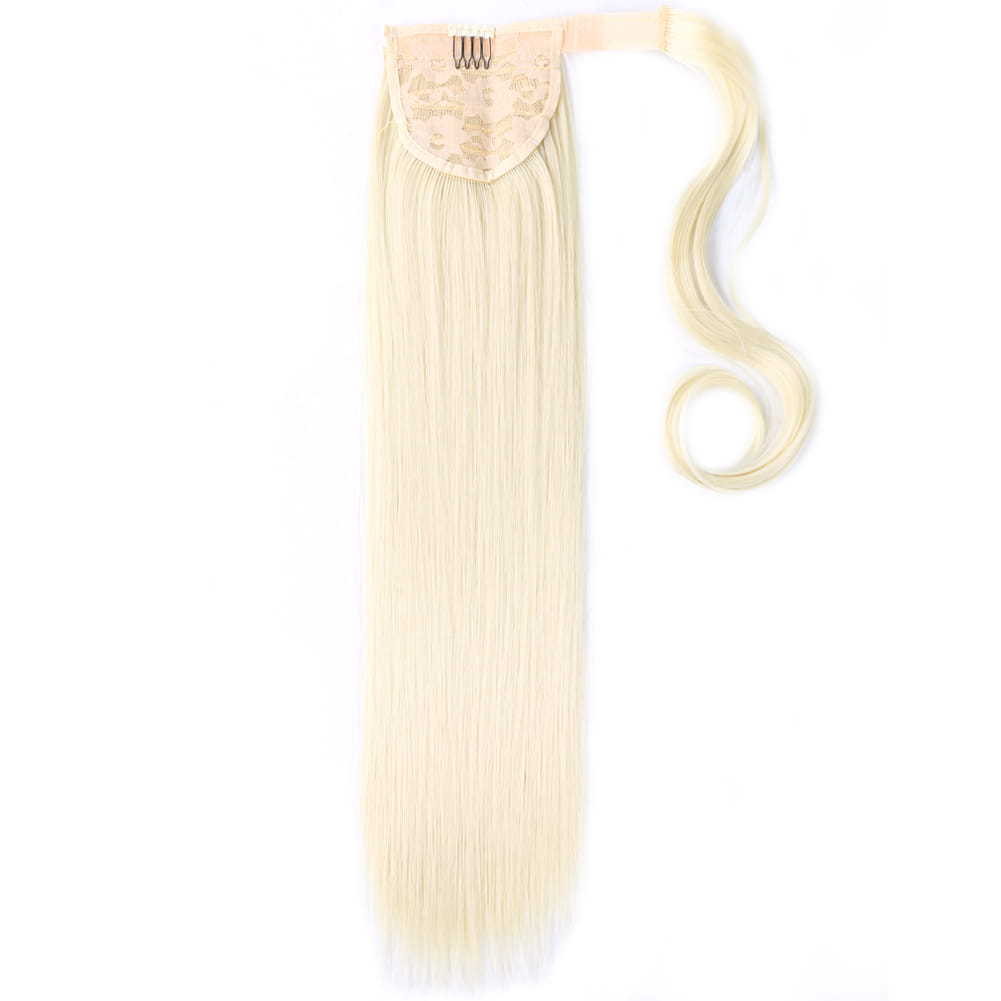 Kunsthaar, langes Haar, Chemiefaser, Hochtemperatur-Seide, gerader geflochtener Pferdeschwanz_voghion.com