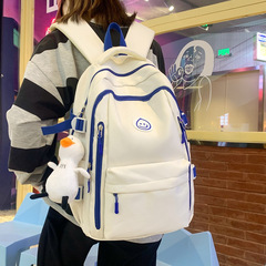 笑顔の学生カバンの新型プリントのリュックサック女性韓国版シンプル大容量リュックサック通気性レジャー旅行カバン