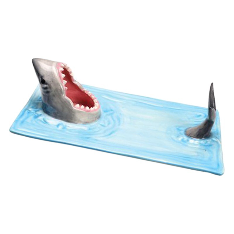 Celebridad de Internet de estilo japonés Placa de tiburón junto al mar Placa de dumpling mesa de comedor decoración de la cocina Placa de sushi