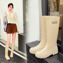 爆款女高雨鞋高品质时尚休闲户外防水防滑纯色百搭保暖女鞋加厚鞋