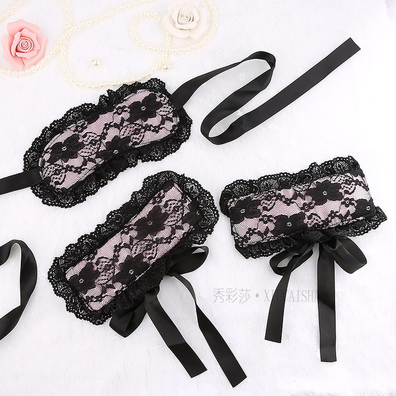 Dark Lace Blindfold and Bracelet Set, Pink Passion Bundle, 2025 Spring — detail image 11