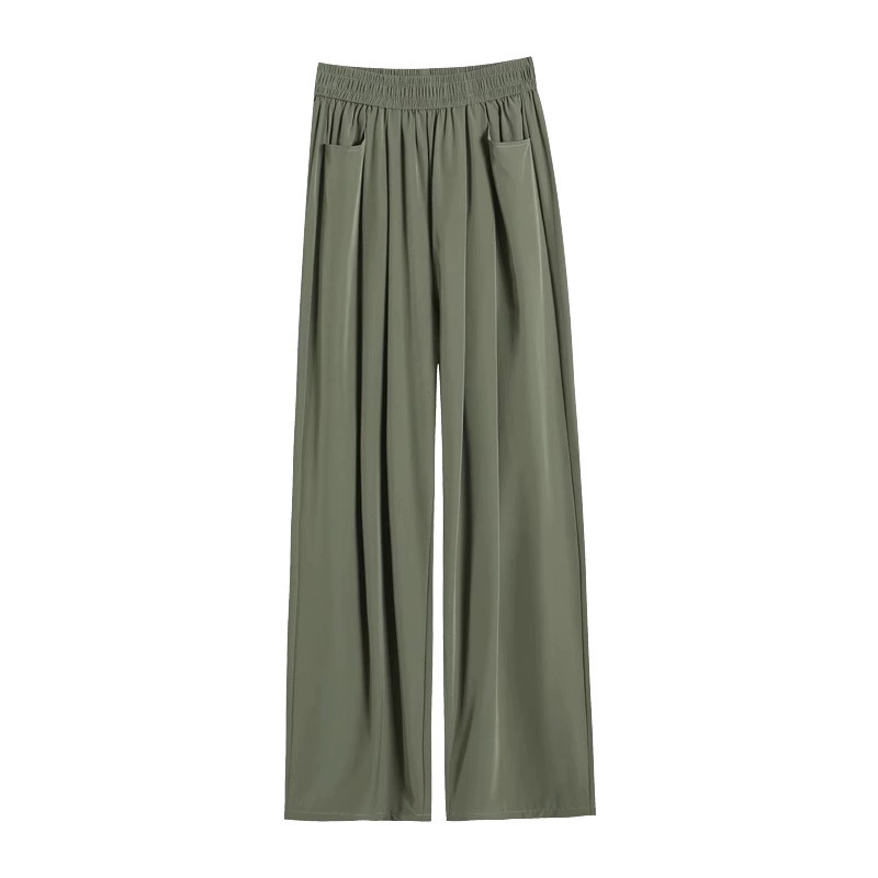 Silk face mask, trousers, plus size, loose fit