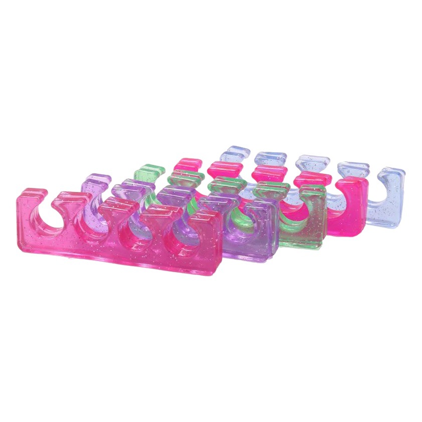 Nail Art silicona de silicio dedo separador herramienta de uñas dedo divisor suave y cómodo reutilizable