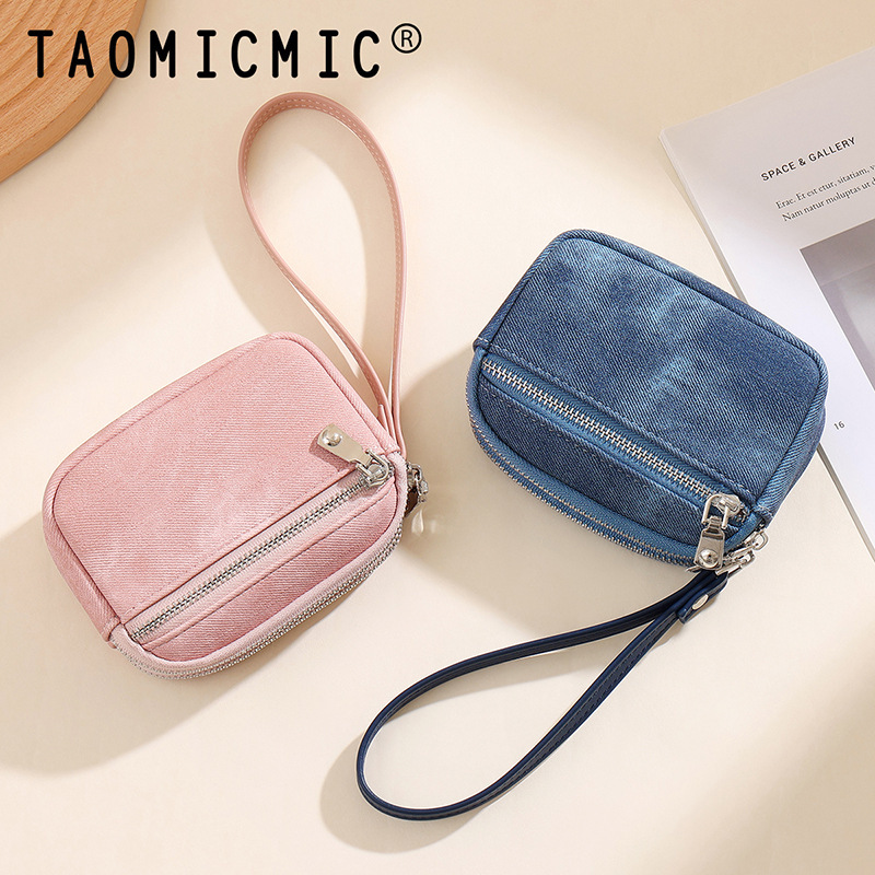 Gradient Mini Wristlet Coin Purse, New Spring Style, Versatile Earphone Coin Pouch, Portable Clutch Bag