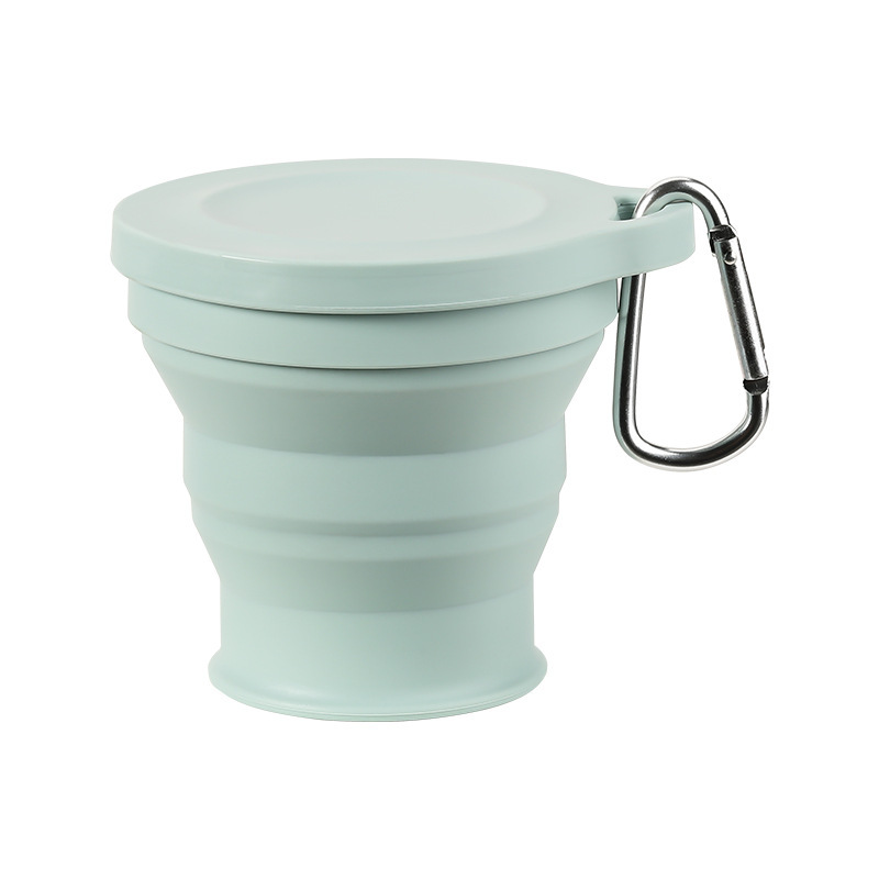 Taza de agua de silicona de compresión plegable al aire libre para perros, tazón de acompañamiento conveniente para caminar con perros, botella de agua para mascotas, agua potable y alimentos