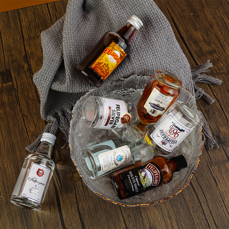 50ml Gin Brandy Mini Bottle Cocktail Bar Set Self-Service Cocktail Convenience Store Bar