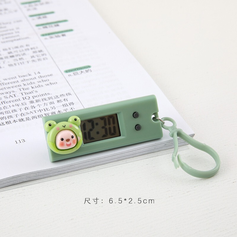 電子時計、かわいい漫画風、子供用ミニポータブル懐中時計、学生用多機能タイムレコーダー|undefined