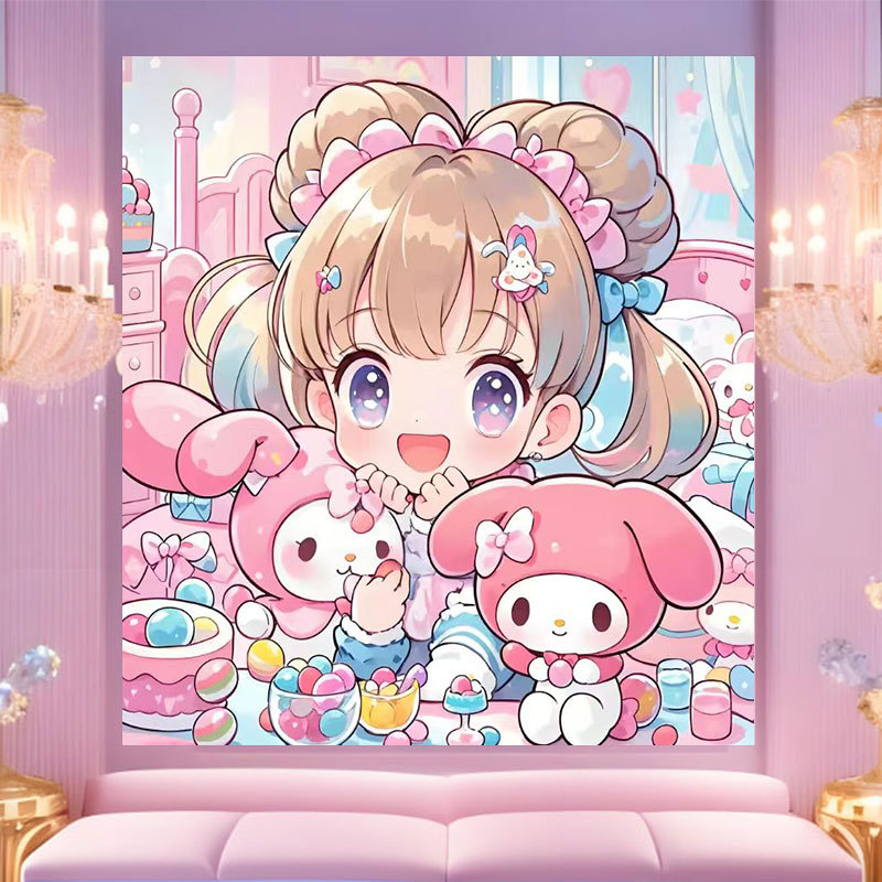 20 * 20 Crazy Zoo City pintura digital a mano diy dibujos animados pintura a mano Judith Decoration