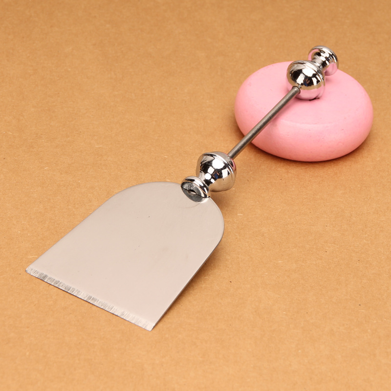 Pala de pizza con cuentas, cuchillo de pan, cuchillo de crema de mantequilla, cimitarra de queso de acero inoxidable, cuchillo de mesa, bricolaje con dientes, nueva vajilla