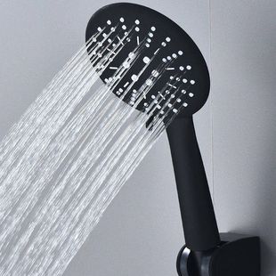 Large panel black three-gear shower nozzle supercharged shower water heater shower shower shower head handheld nozzle