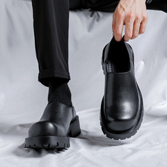 Big-toe derby shoes low-top casual leather shoes British style thick-soled black Martin boots trendy fashion 3266-R