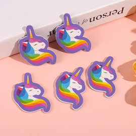现货异形双面印花独角兽指甲挫可爱卡通儿童搓条创意造型打磨条