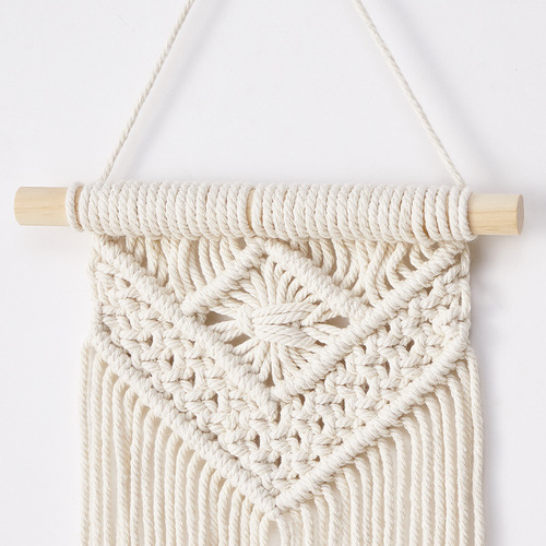 Handwoven Bohemian woven tapestry long tassel wall hanging home decoration wall cotton rope Nordic style tapestry