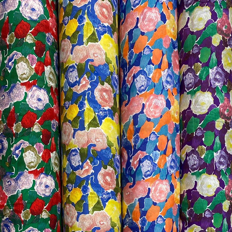 Shaoxing nueva ropa viscose tela de rayon de moda impresión digital plana
