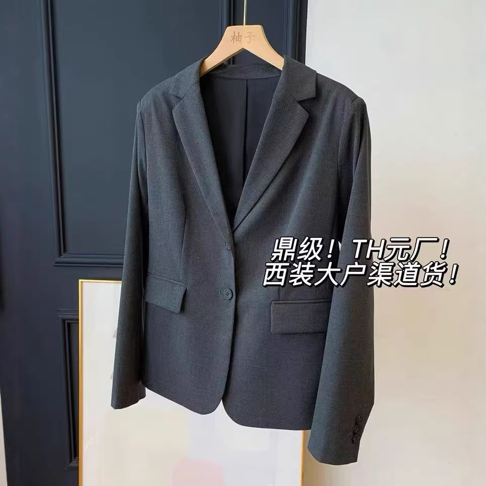 TH元厂西装大户渠道货羊毛显瘦通勤百搭西装外套女26新X0301Z
