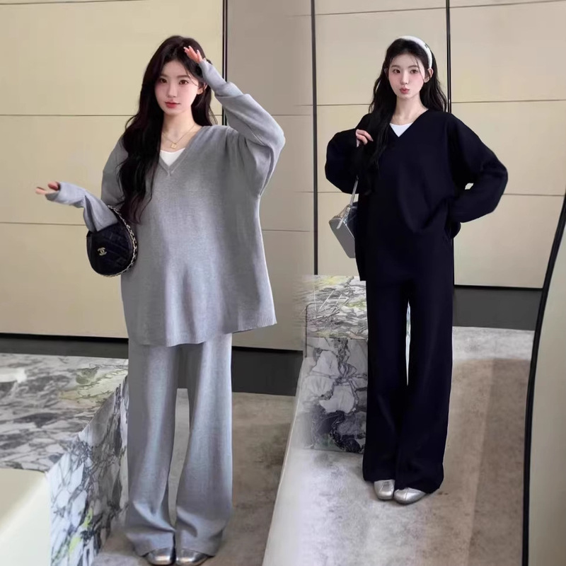 Maternity Spring Outfit Set 2026 New Stylish and Fashionable Spring Two-Piece Set with a High-End Feel, Lazy Style Two-Piece Set Maternity Spring Outfit Set 2026 New Stylish and Fashionable Spring Two-Piece Set with a High-End Feel, Lazy Style Two-Piece Set