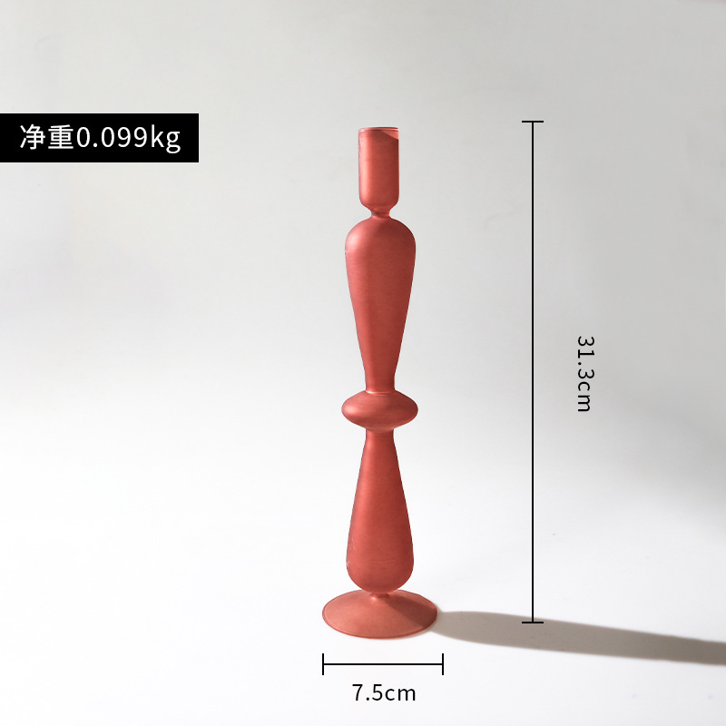 Retro candelabro de cristal creativo candelabro de vidrio decoración del hogar francés europeo Retro Decoración con velas cena banquete