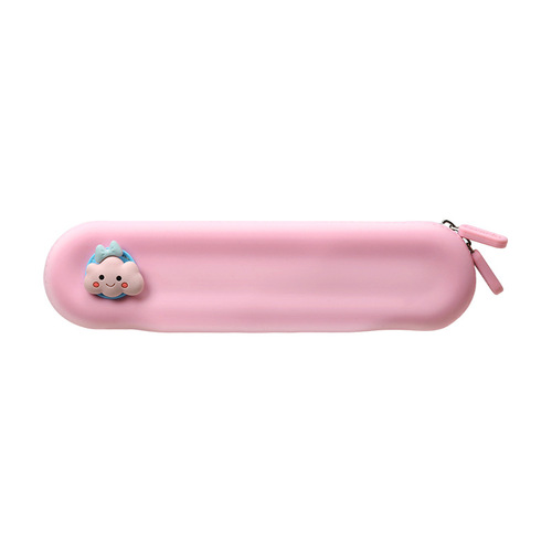 Cat Prince Silicone Pen Bag  Waterproof Small Capacity Storage Bag for Boys and Girls Student Stationery Pencil Case