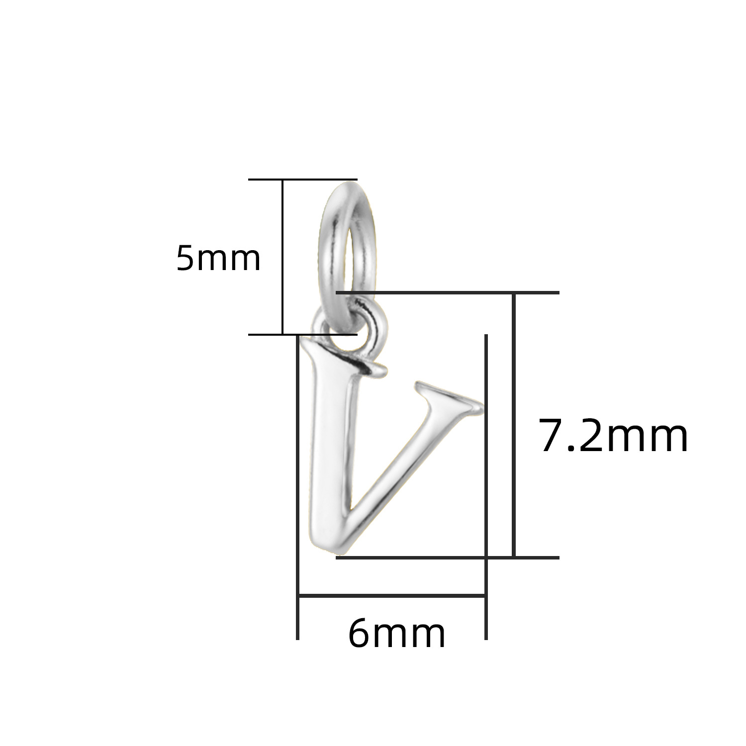 925 plata esterlina nuevo 26 carta collar de las mujeres simple nicho mini nombre inglés brillante plata colgante al por mayor