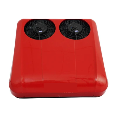 fresh air-cooled light truck RV | Automotive air conditioning - red-double-fan-24v-for-light-trucks
