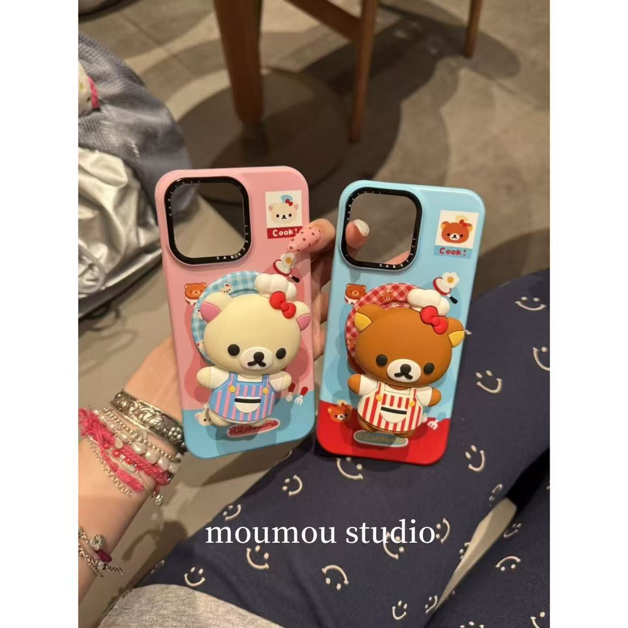 Cute Cartoon Chef Hat Rilakkuma Magnetic Suitable for Iphone16Promax Phone Case Apple 151413