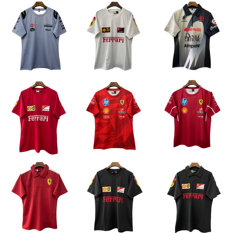Cross-border F1 Formula Racing Suit Ferrari Mercedes McLaren Red Bull Yamaha Casual Short Sleeve T-Shirt Cross-border F1 Formula Racing Suit Ferrari Mercedes McLaren Red Bull Yamaha Casual Short Sleeve T-Shirt