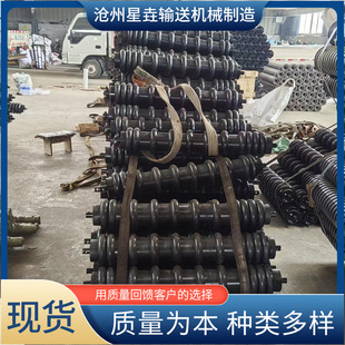 Underground Belt Conveyor Rubber Roller for Mining, Groove-Type Polyurethane-Coated Roller, Roller String Roller
