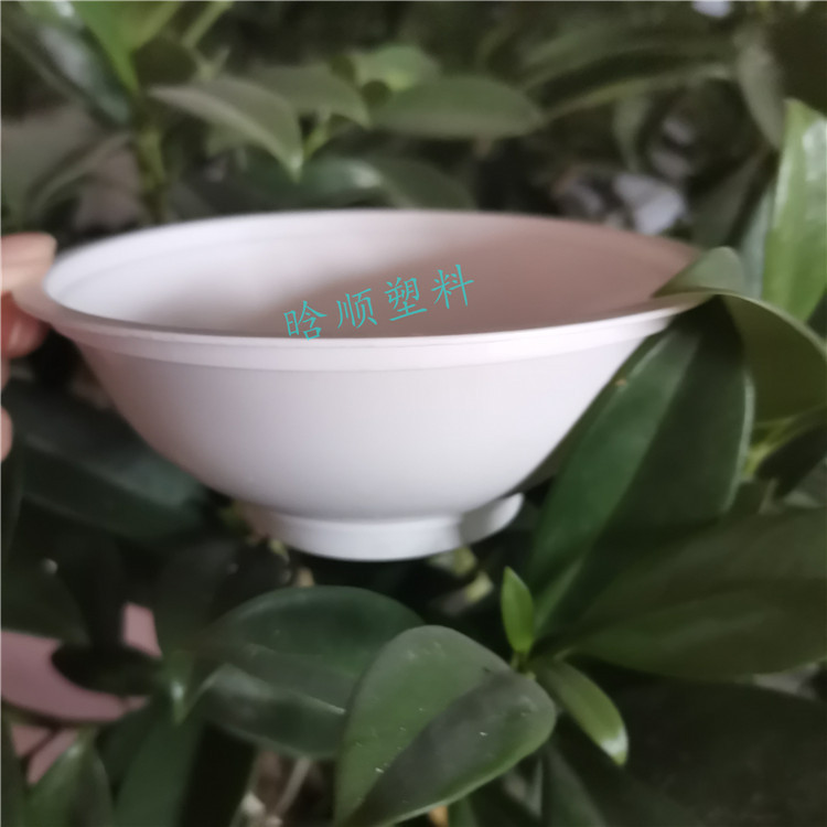 一次性乳白色夹角梅菜扣肉碗 红烧肉碗 狮子头封口碗