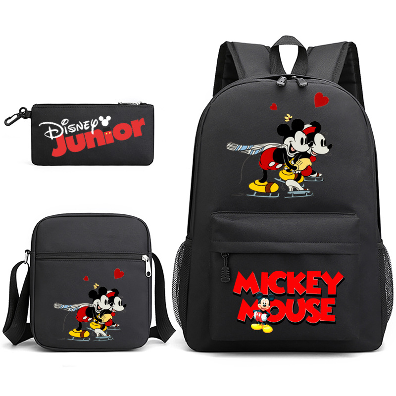 3-pieza portátil traje para niñas estudiantes universitarios niños mochila de lona Mickey/ratón 2022