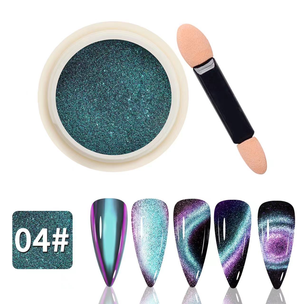 Polvo de ojo de gato 5D de alta calidad, polvo de ojo de gato de cristal, polvo de ojo de gato francés, polvo de absorción magnética súper fuerte.