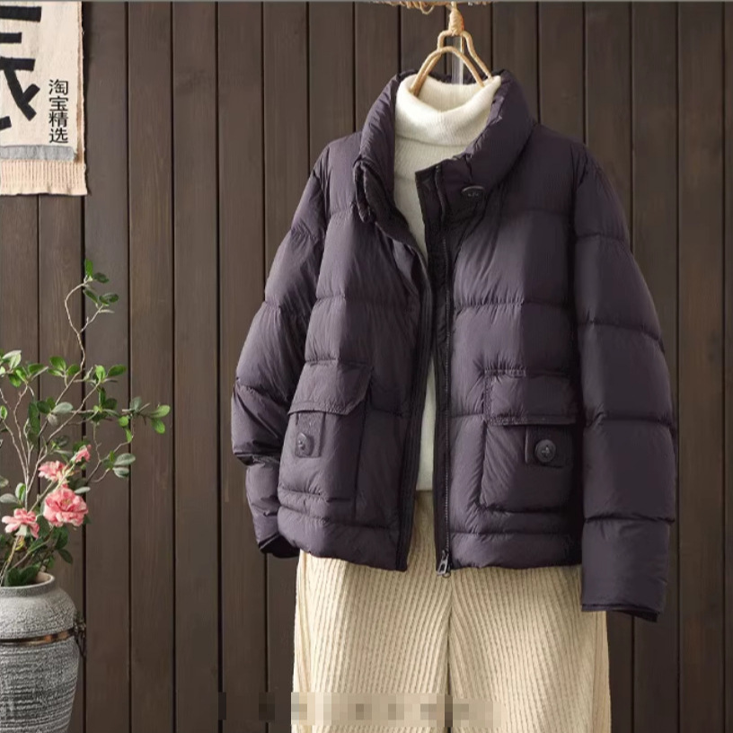 Fashion Thickened 90% White Duck down Short Jacket for Women, Petite Size, 2025 Winter New Casual Versatile Warm Coat