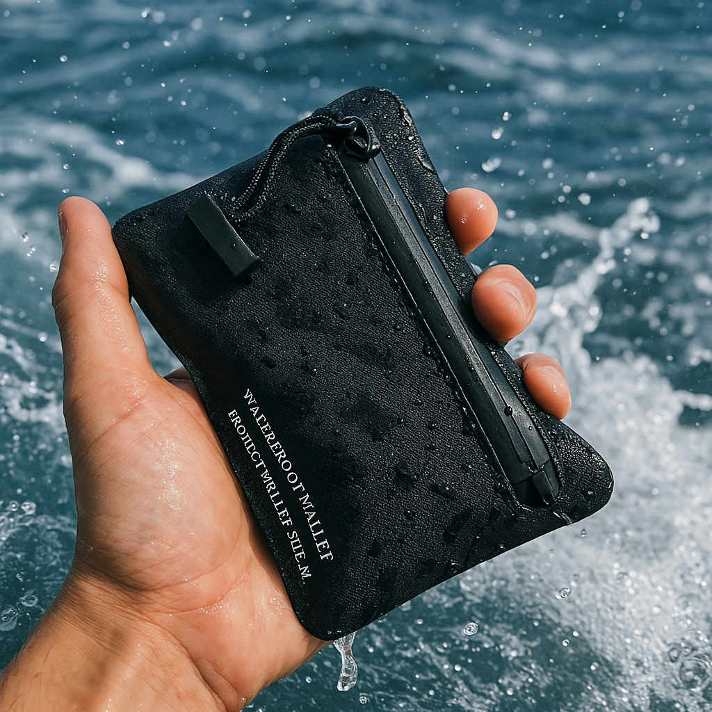 High-grade black Haipalong TPU waterproof wallet card case waterproof car key case source factory high frequency welding