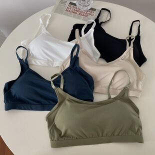New Anti-running Light Tube Bust Ice Silk Summer Underwear Fixed Cup Adjusting Buckle Beautiful Back Inner Small Chest Push-up Bra
