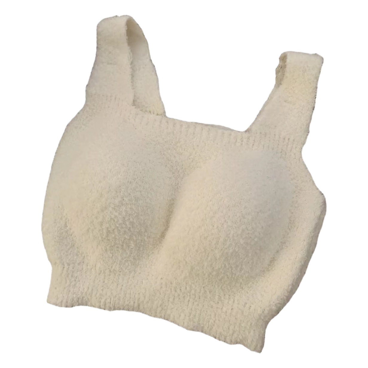 Internet Celebrity suave lana de cordero caliente chaleco largo corto con pecho pad Sling mujeres adelgazamiento que basa puede usar caliente