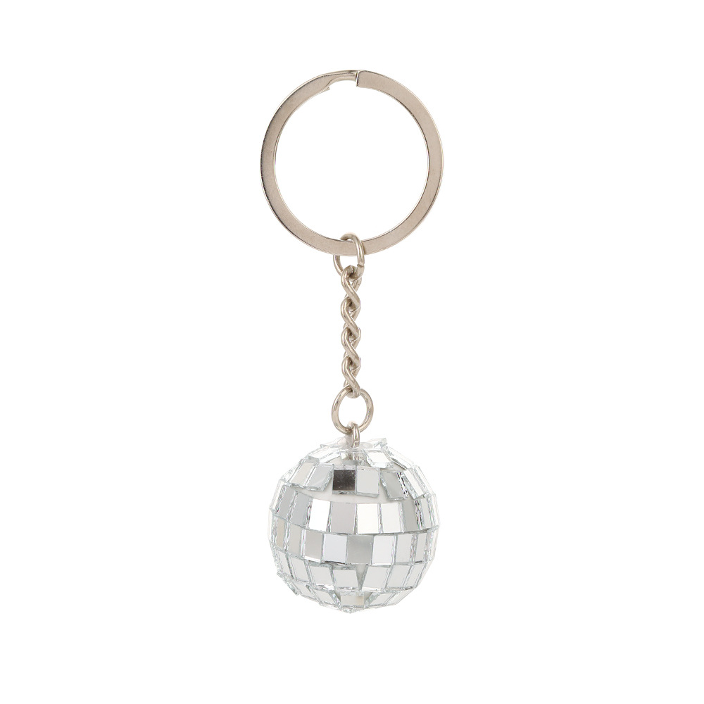 Bolas de discoteca transfronterizas llavero caja de regalo de vacaciones DISCO bola colgante bolsos creativos colgante llavero de automóvil