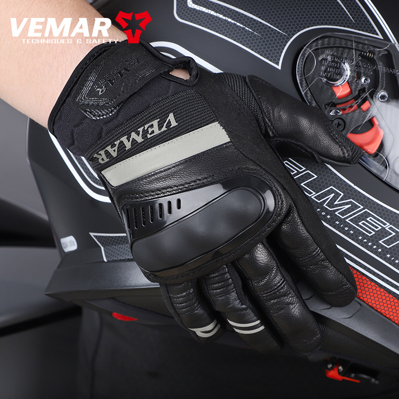 Breathable gloves, non-slip racing car sheepskin, equipment, fall protection 3
