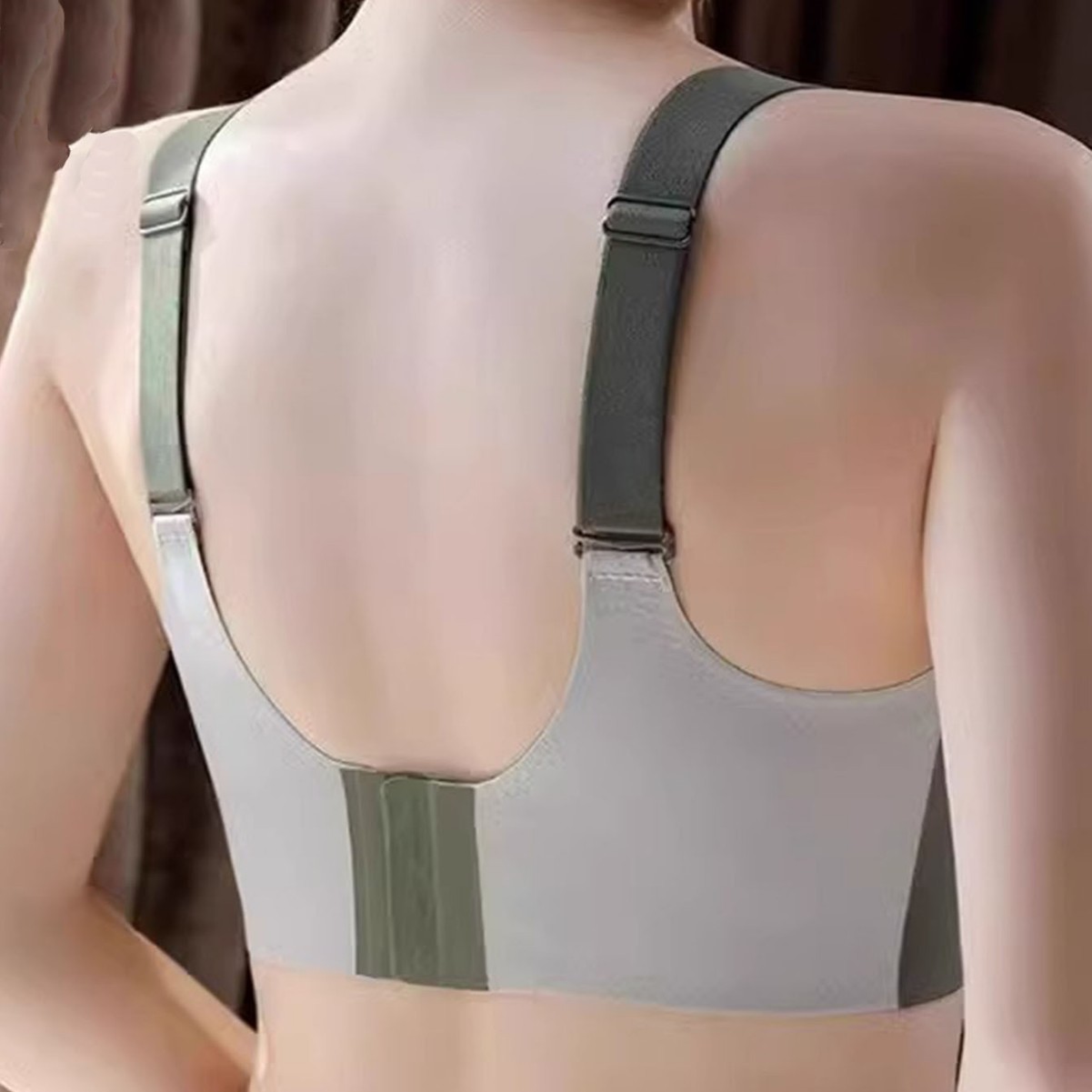 Ropa interior sin marcas para mujeres levantando el soporte superior para evitar la caída del pecho grande, pequeño y delgado, soporte suave, bra de texto de pecho retraído
