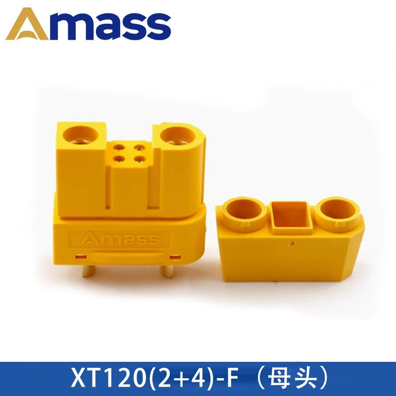 Оригинальный Amass ams XT120(2+4)-M/F золотой штекер 60A высокотоковый с сигнальным контактом модель самолета
