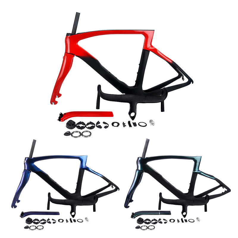 Hot-Selling New F14 Full Carbon Fiber Road Bike Racing Rack F Bucket Pull-Out Quick-Release Frame Disc and Fork
