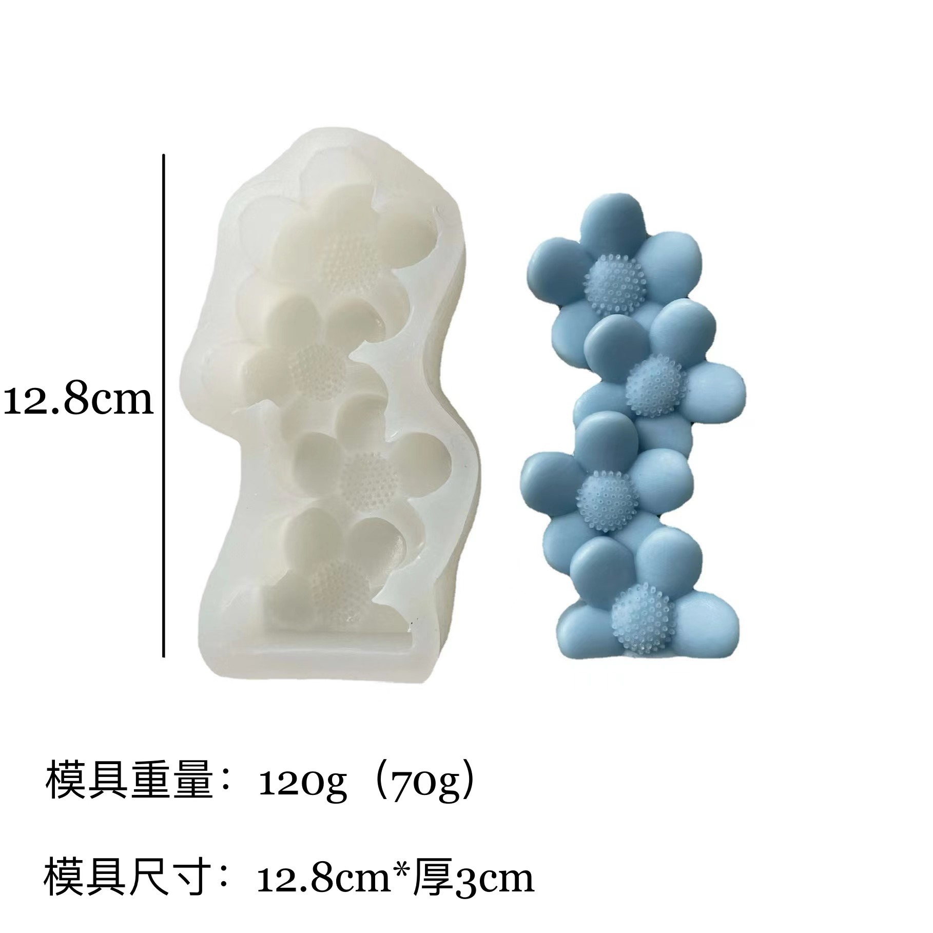 Nuevo Sol flor amor aromaterapia vela molde de silicona Margarita trébol cristal epoxi abrasivo herramienta