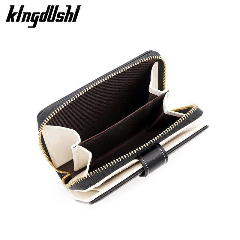 Corea moda hebilla señoras billetera corta de gran capacidad Multi-Tarjeta cero cartera tarjeta fabricantes al por mayor