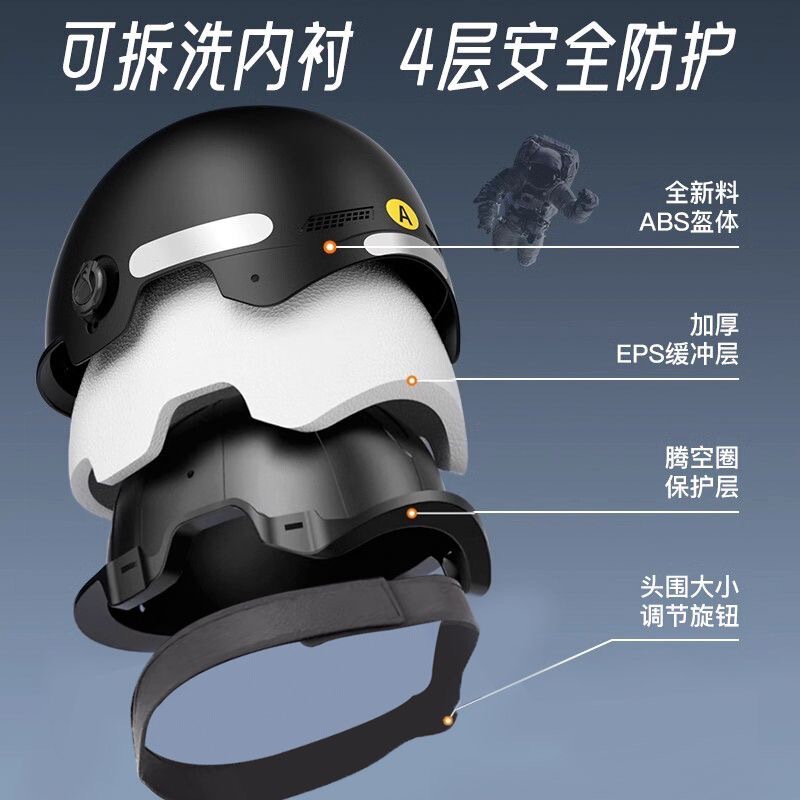 3C认证电动电瓶车头盔女士夏季防晒透气安全帽摩托骑行盔四季半盔|undefined
