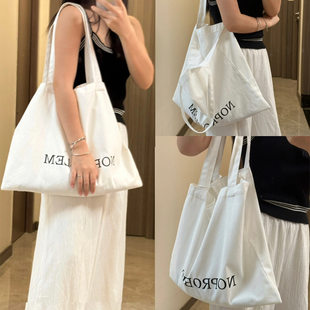 Cloth bag, universal capacious one-shoulder bag, English