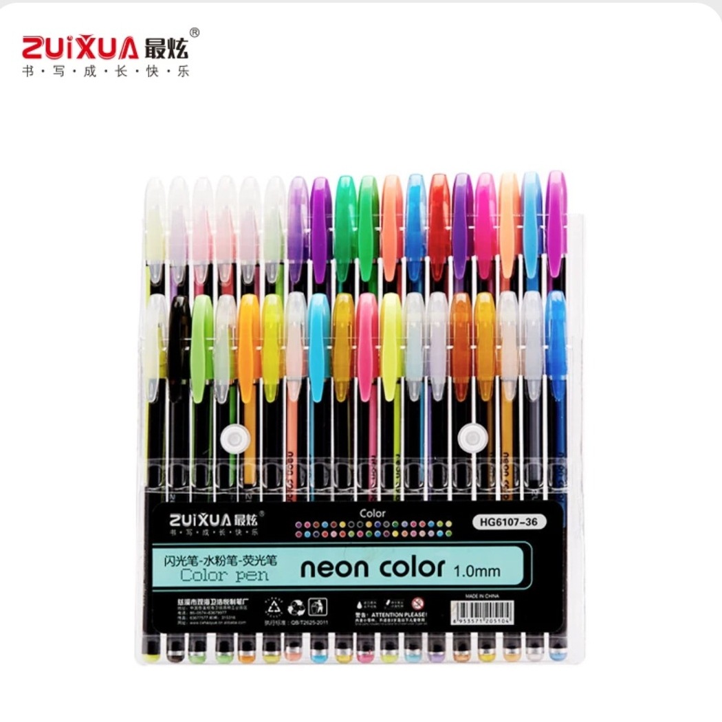 Flash pluma brillante cristal resaltador brillo pluma estudiante mano cuenta pluma marca COLOR gel pluma 12/48/60 color