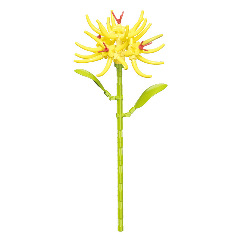 钻马积木花永生花束抱抱桶仿真花小颗粒积木DIY玩具七夕女生礼物|undefined