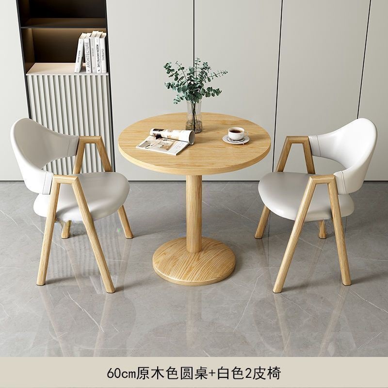 Juego de Mesa y Sillas de Comedor de Paneles de Madera Multifuncional para Cafetería y Hotel