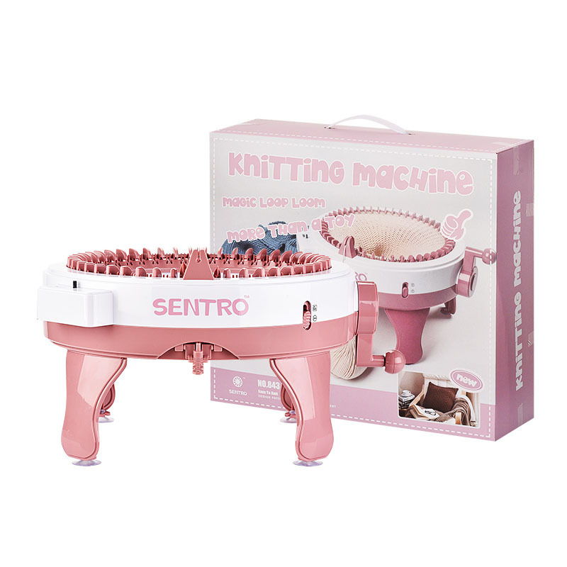 Máquina de tejer cilíndrica de estrella, hecha a mano, con manivela, para tejer gorros, bufandas, calcetines y telas.