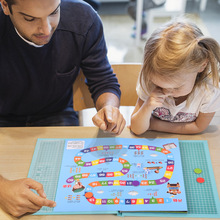 新款便携亲子桌游儿童益智玩具书本式多功能六合一早教益智游戏棋